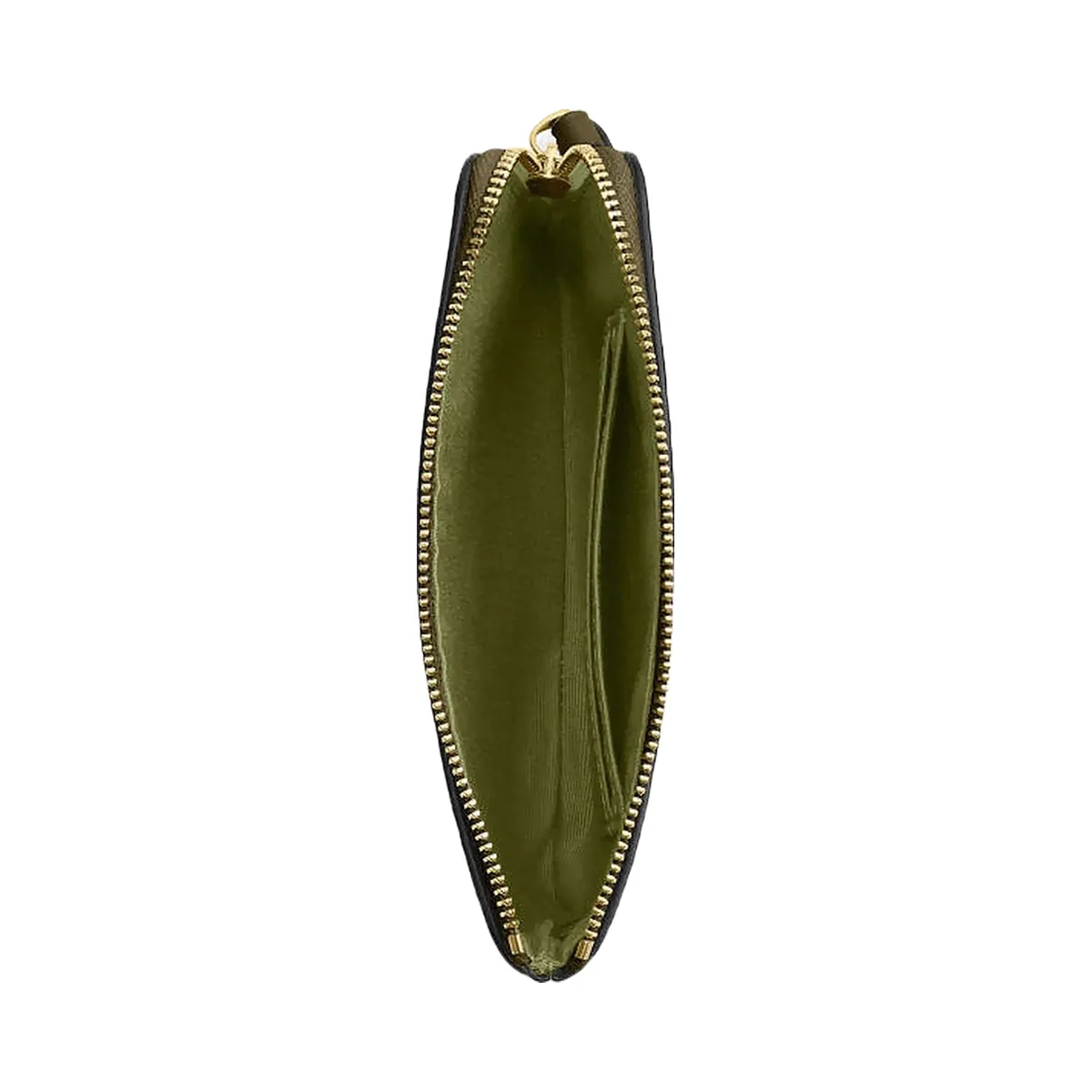 Coach Corner Zip Wristlet In Signature Canvas Signature Canvas-Gold-Olive