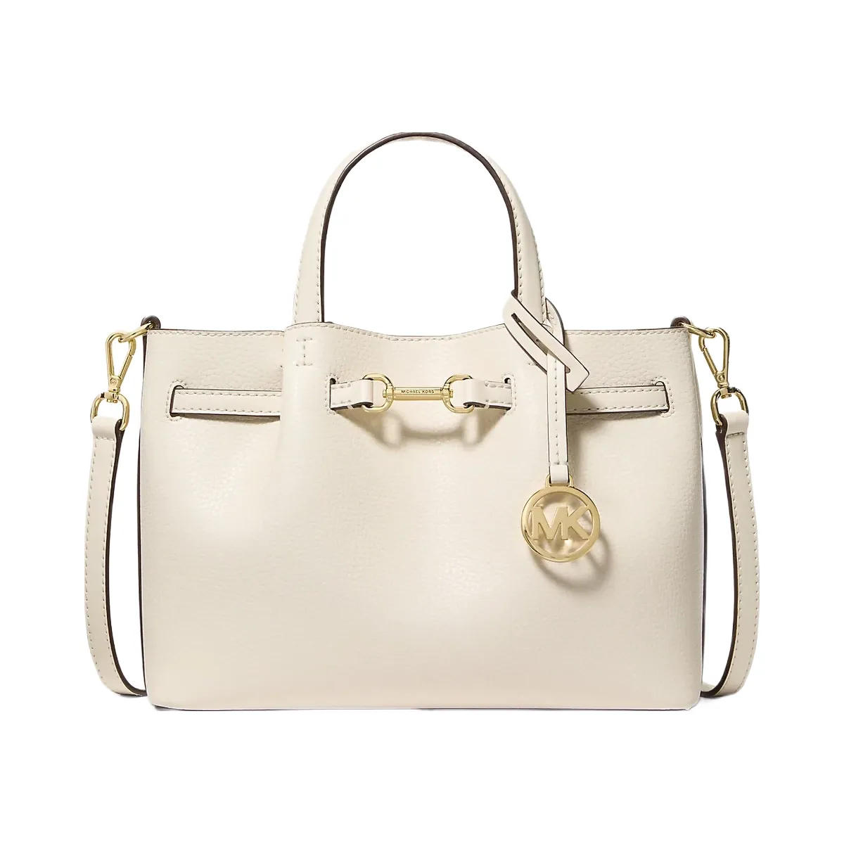Michael Kors Carson Small Pebbled Leather Satchel Lt Cream