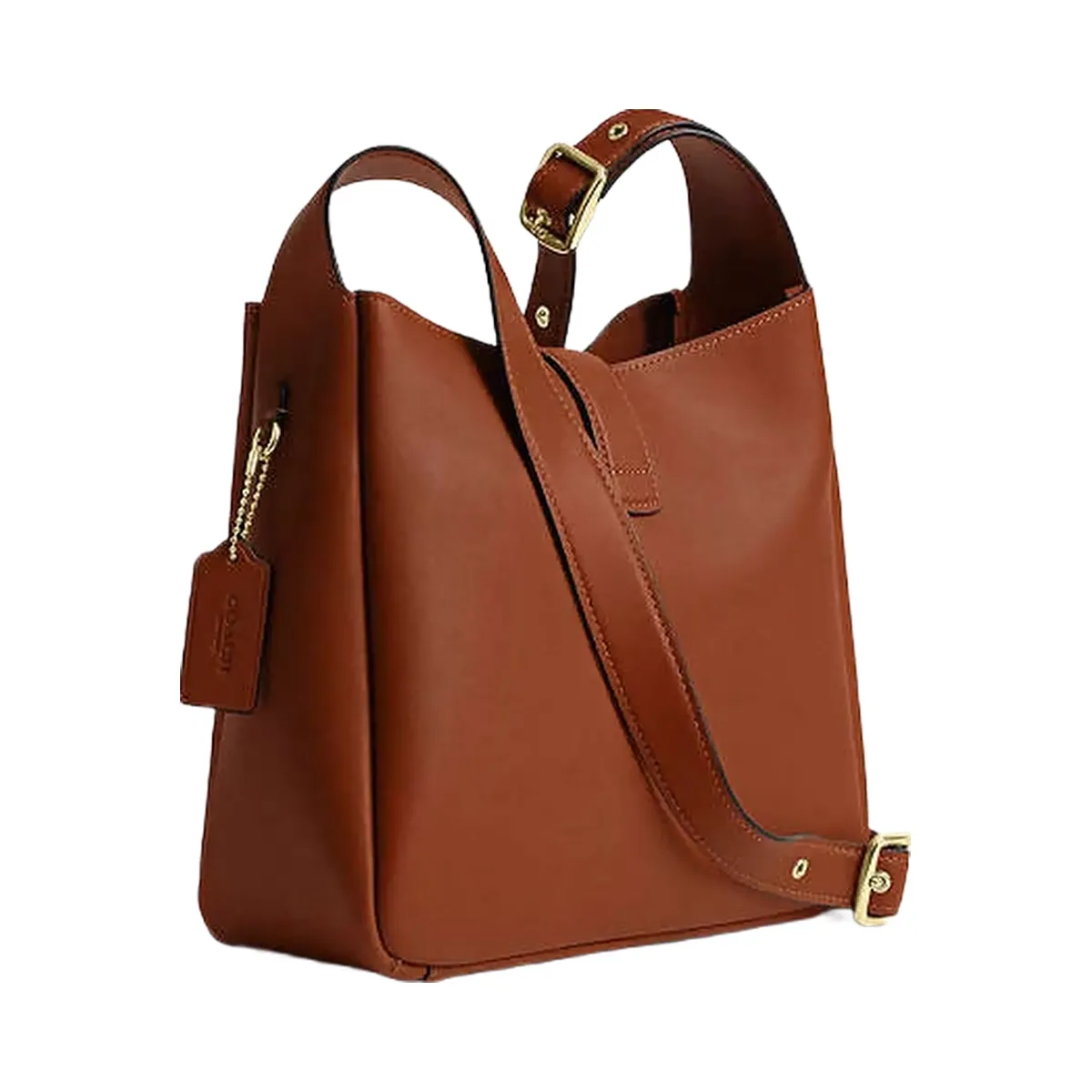 Coach Hadley Convertible Crossbody Smooth Leather-Gold-Tan