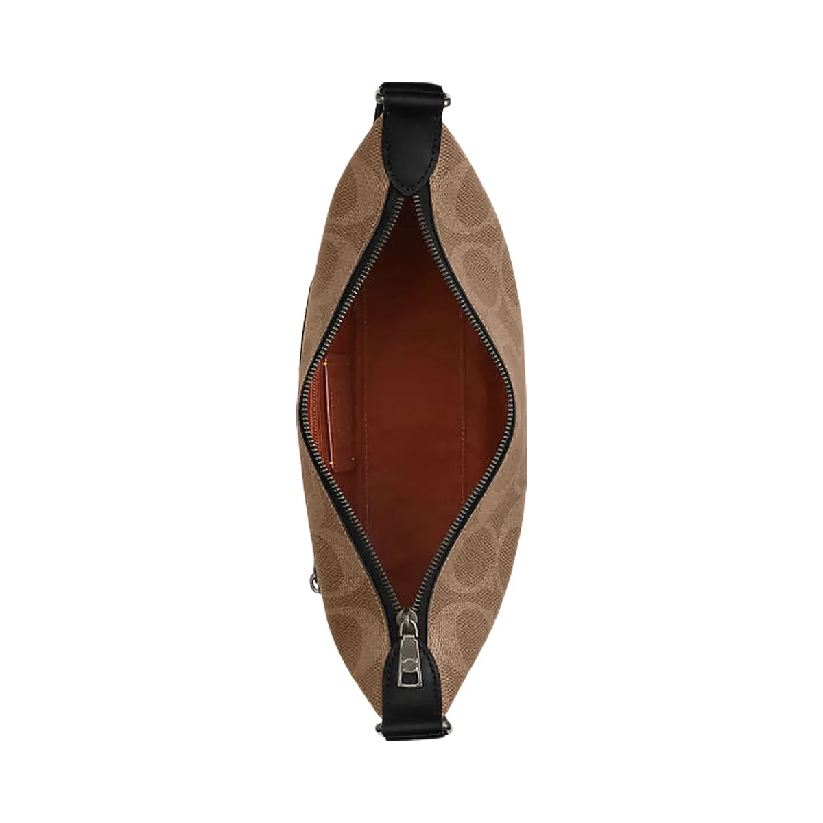 Coach Small Finn Crossbody Bag With Pouch In Maxi Signature Canvas Signature Canvas-Qb-Tan-Black