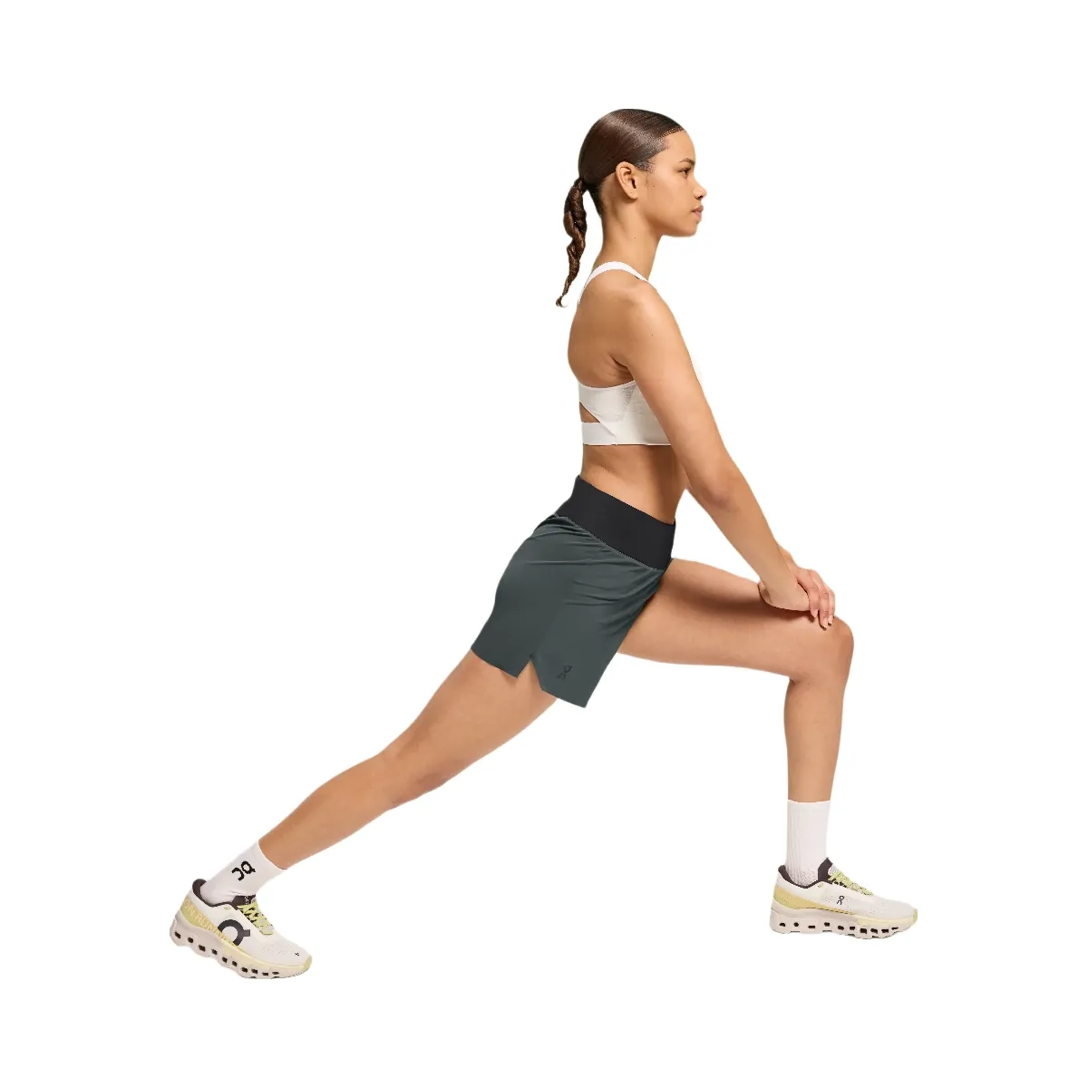 On 5" Running Shorts Lead | Black