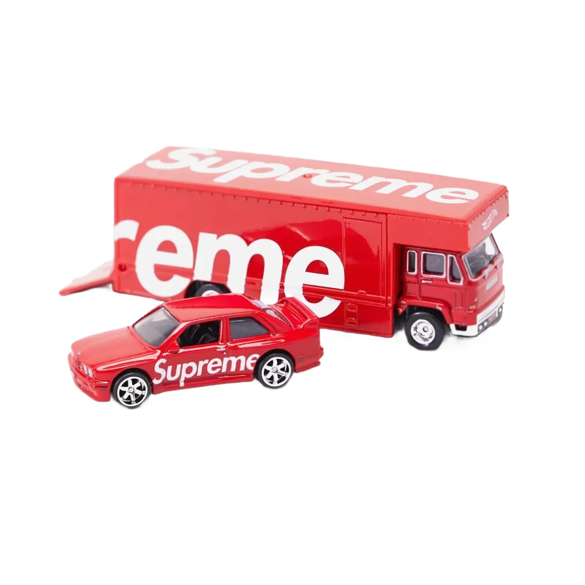 ミニカー supreme Hot Wheels Fleet Flyer '92  Supreme Hot Wheels Fleet Flyer + 1992 BMW M3 Red | Hype Fly India