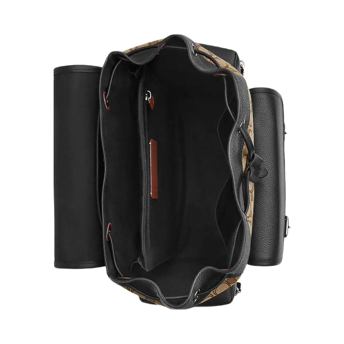Coach Sprint Backpack In Signature Jacquard Signature Jacquard-Qb-Tan-Black