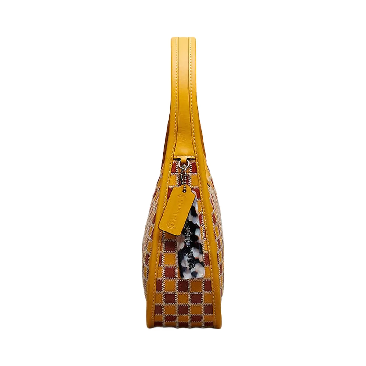Coach Ergo Bag In Checkerboard Upcrafted Leather Buttercup-Rust