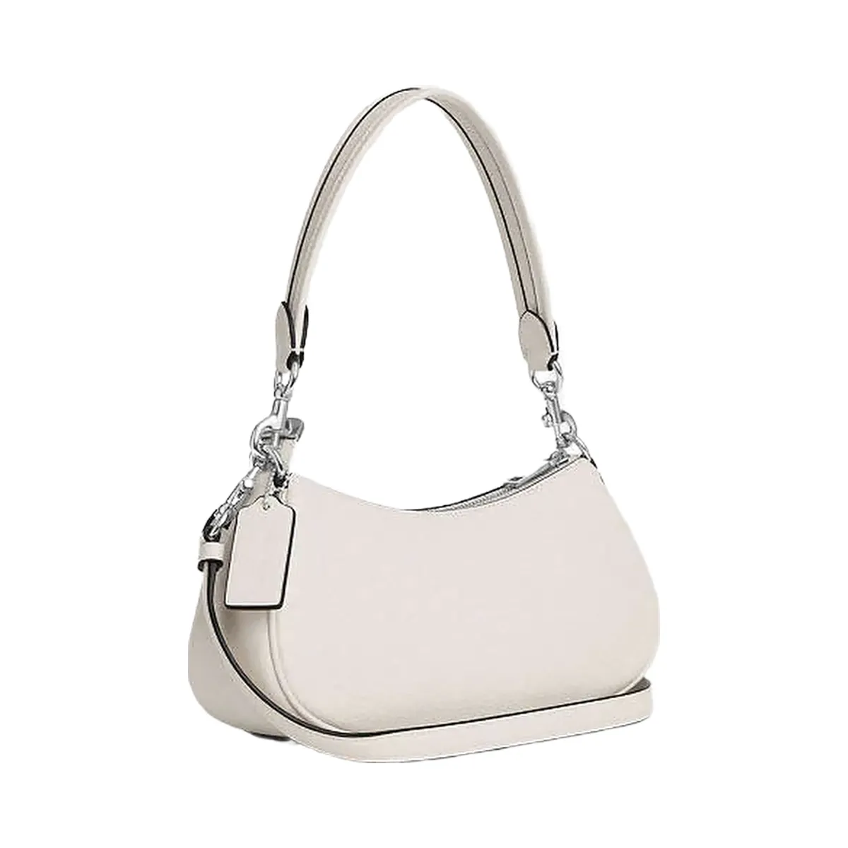 Coach Ashton Bag Pebbled Leather-Silver-Chalk