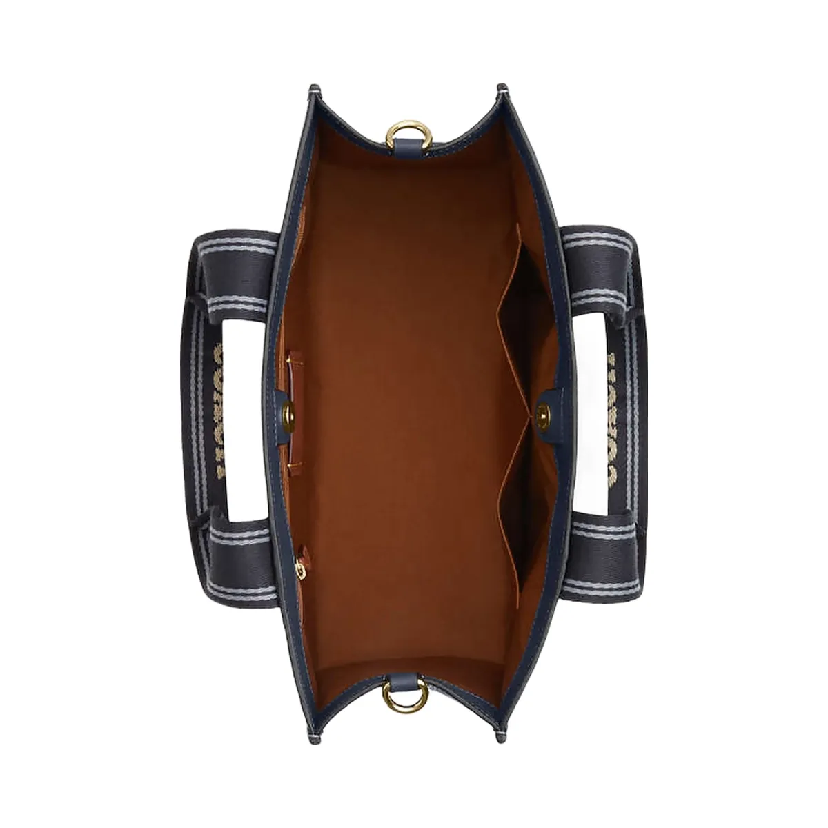 Coach Smith Tote Bag Pebbled Leather-Gold-Denim Multi