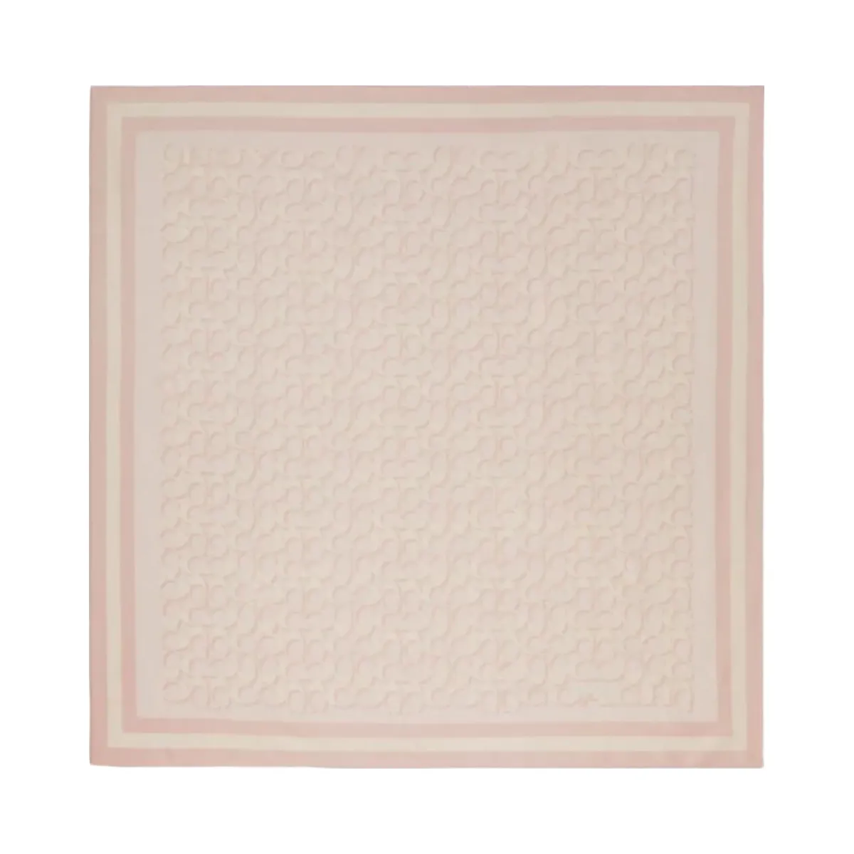 Coach Signature Print Silk Square Scarf Nude