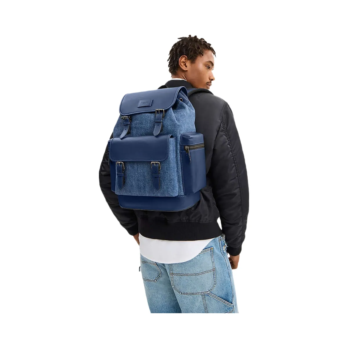 Coach Sprint Backpack Denim-Qb-Denim-Deep Blue