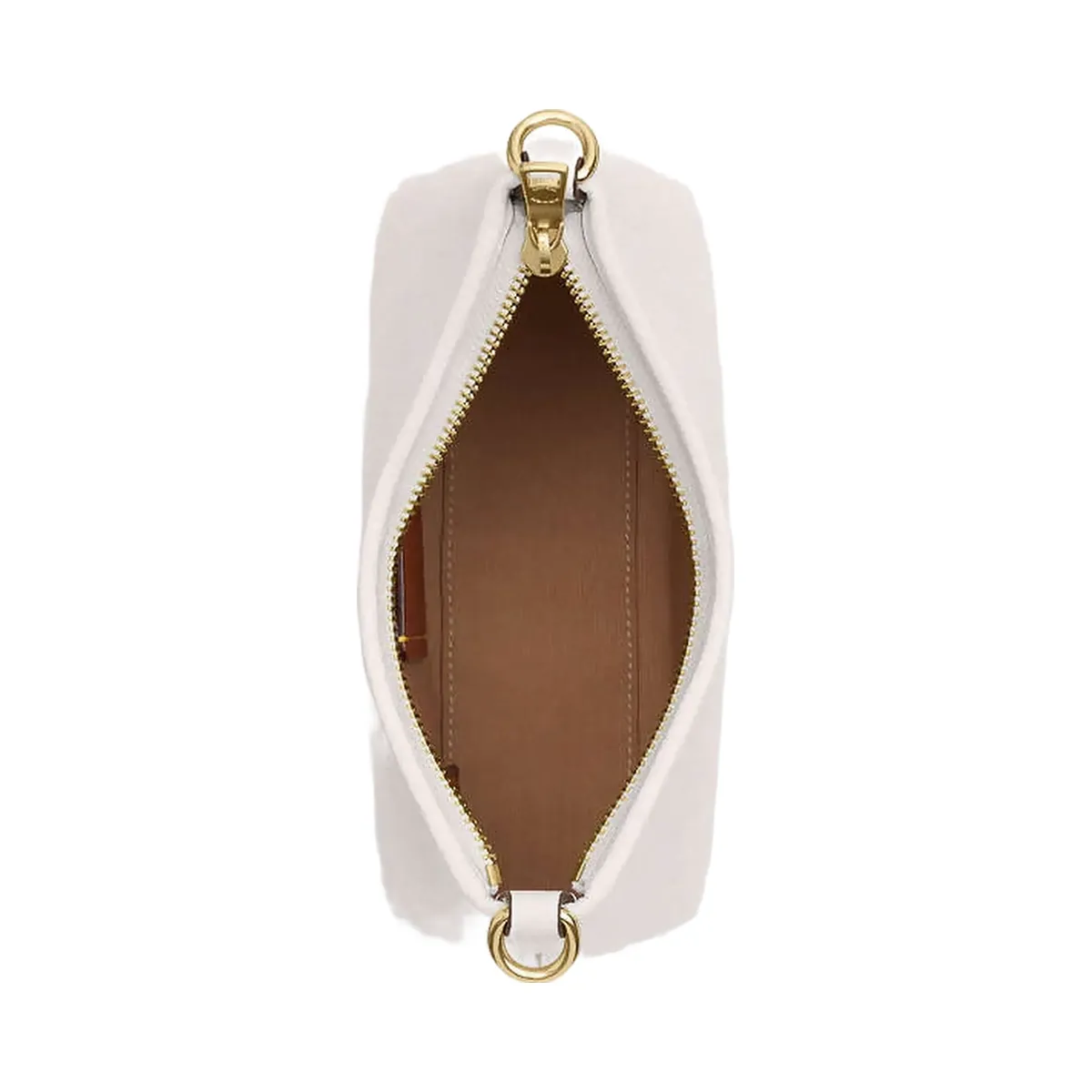 Coach Laurel Small Shoulder Bag Pebbled Leather-Gold-Chalk
