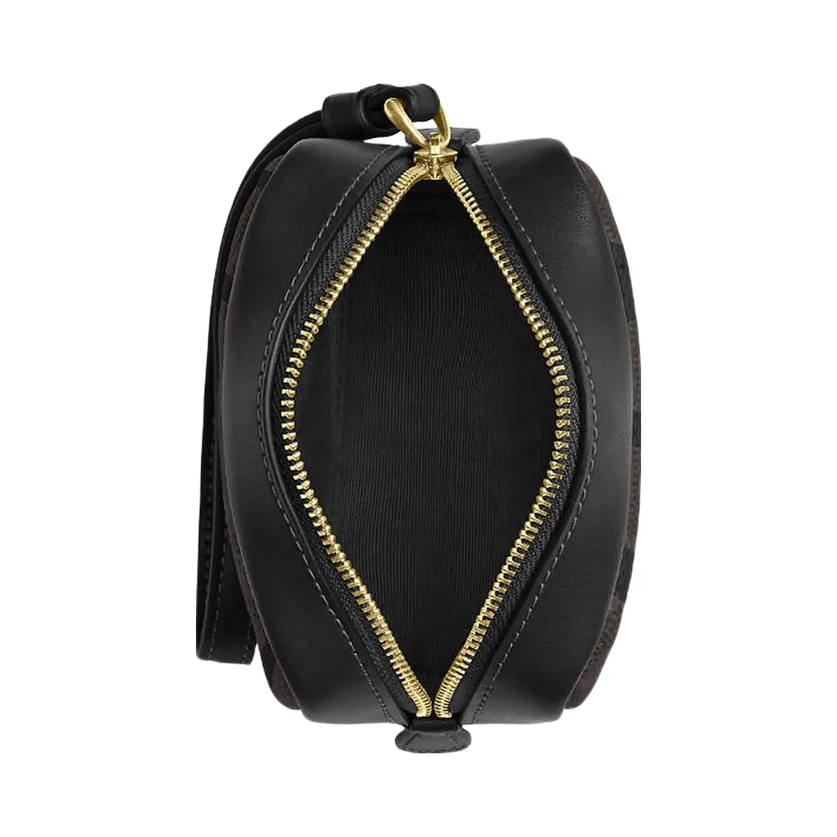 Coach Pouch Wristlet In Signature Canvas Signature Canvas-Gold-Walnut-Black