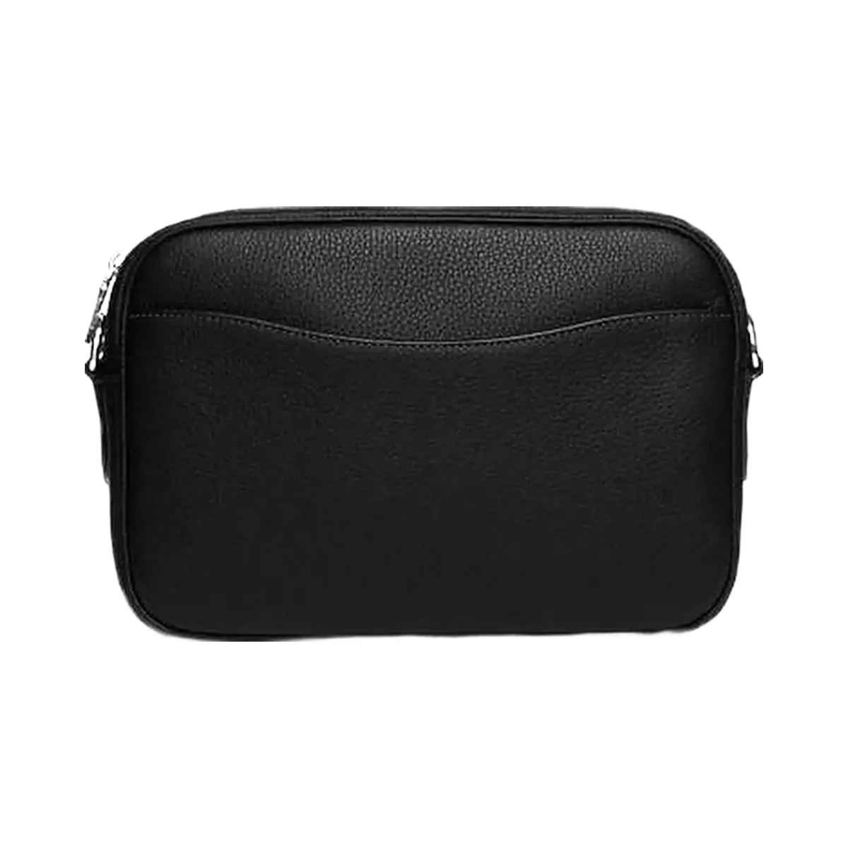 Coach Elias Crossbody Pebbled Leather-Silver-Black