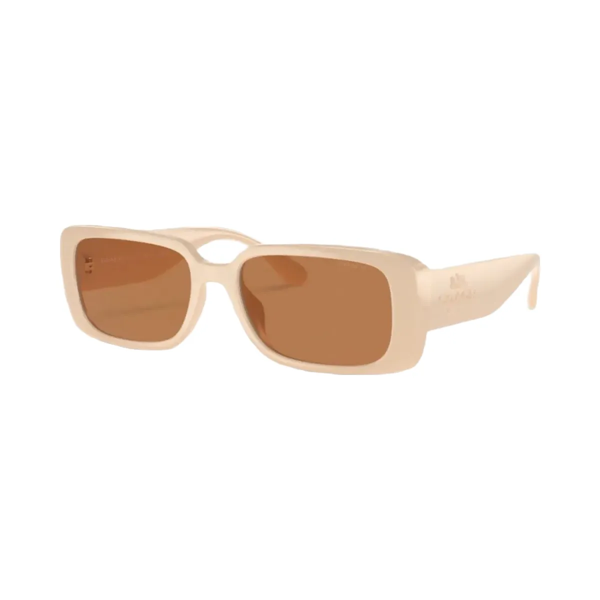 Coach Narrow Rectangle Sunglasses Off White