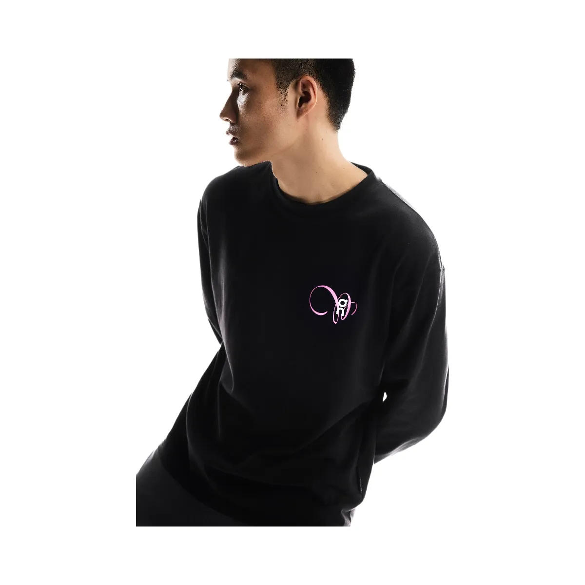 On Club Long-T Graphic Black