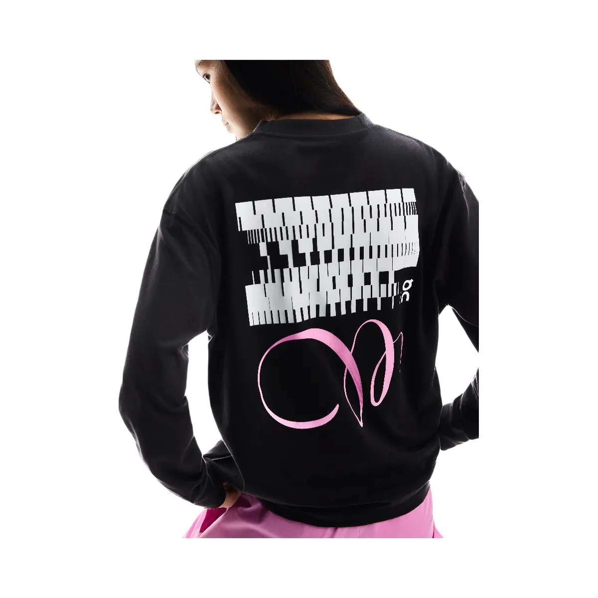 On Club Long-T Graphic Black