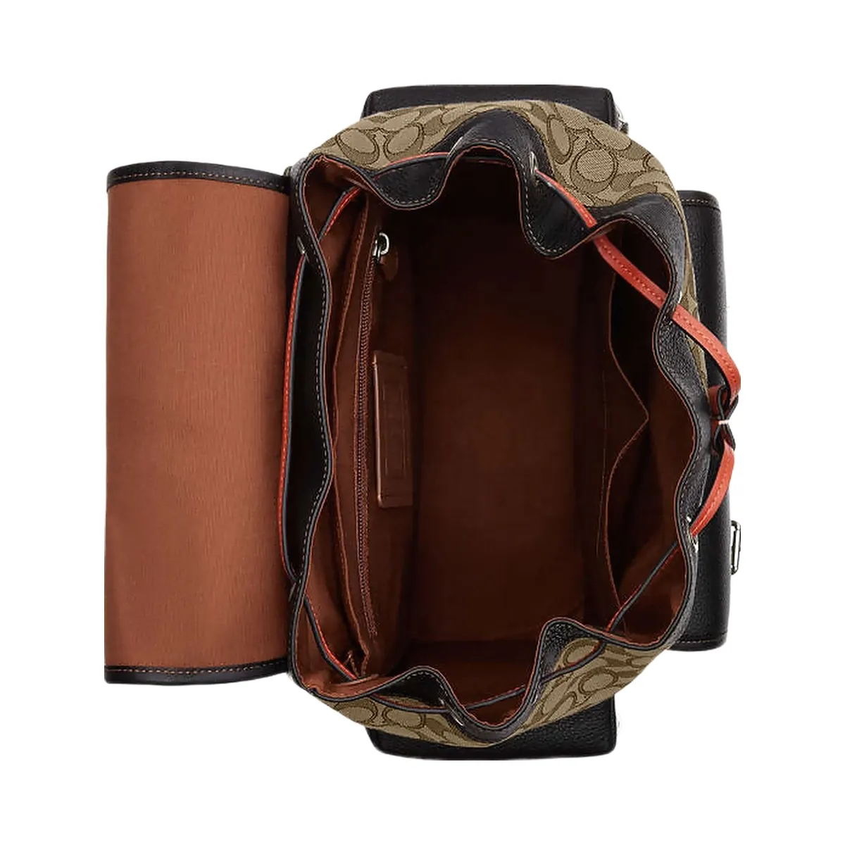 Coach Sprint Backpack In Signature Jacquard Signature Canvas-Black Antique Nickel-Khaki-Black Multi