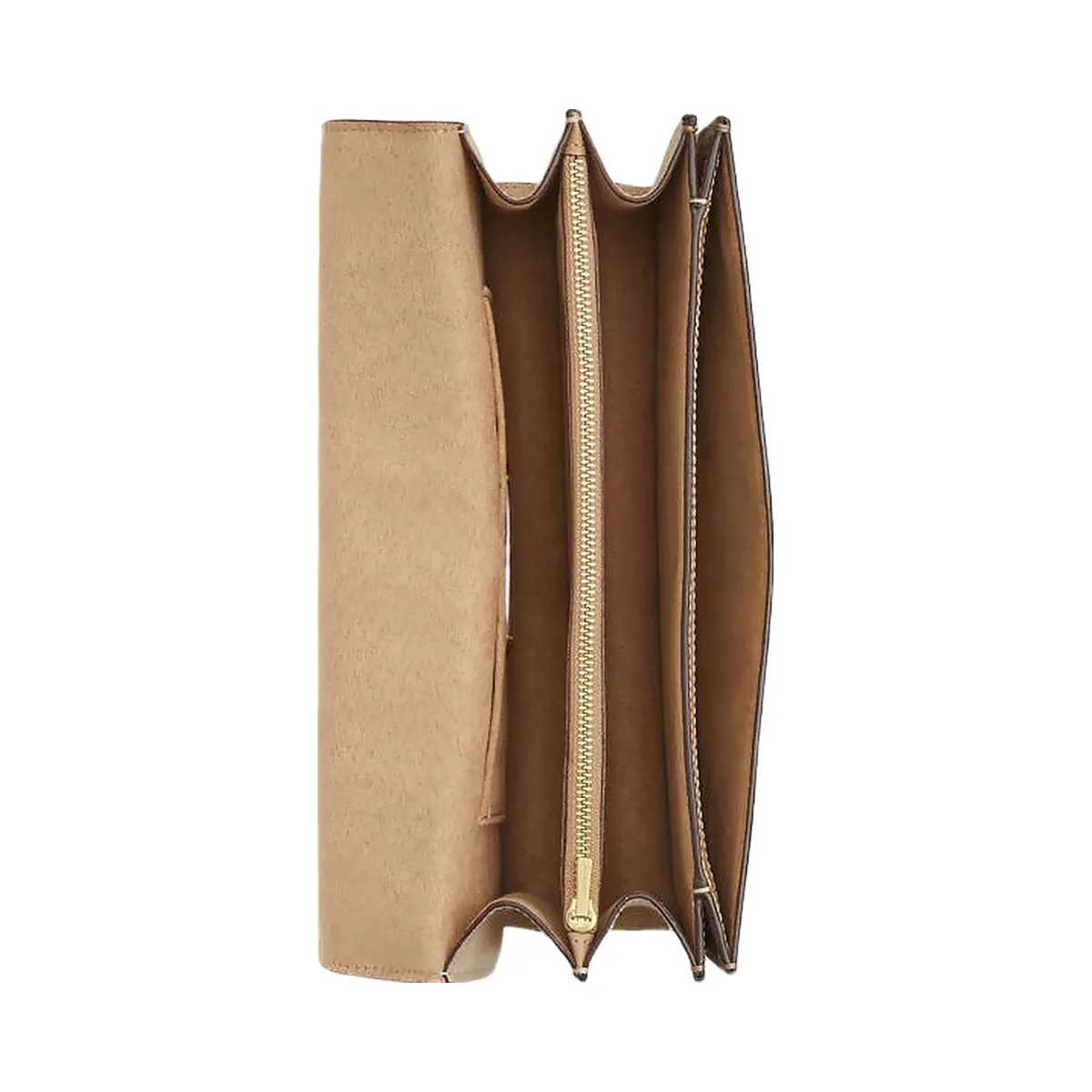 Coach Klare Envelope Crossbody Bag In Blocked Signature Canvas Signature Canvas-Gold-Sand-Tan