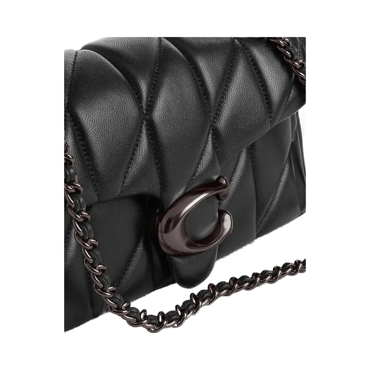 Coach Tabby Shoulder Bag 20 With Pillow Quilting Nappa Leather-Pewter-Black