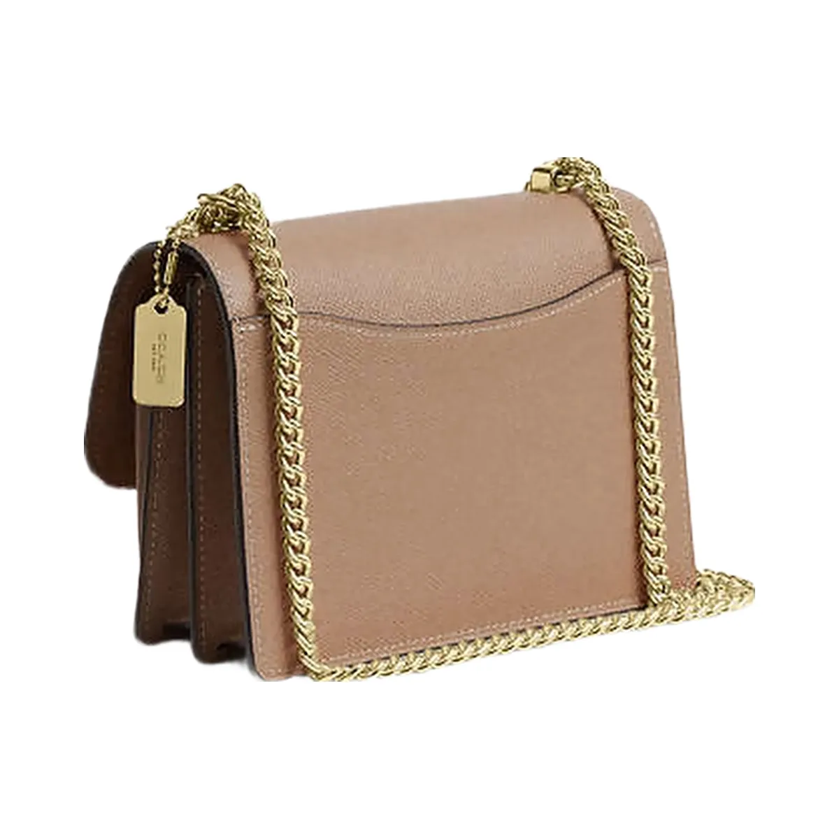 Coach Mini Klare Crossbody Bag Crossgrain Leather-Gold-Taupe