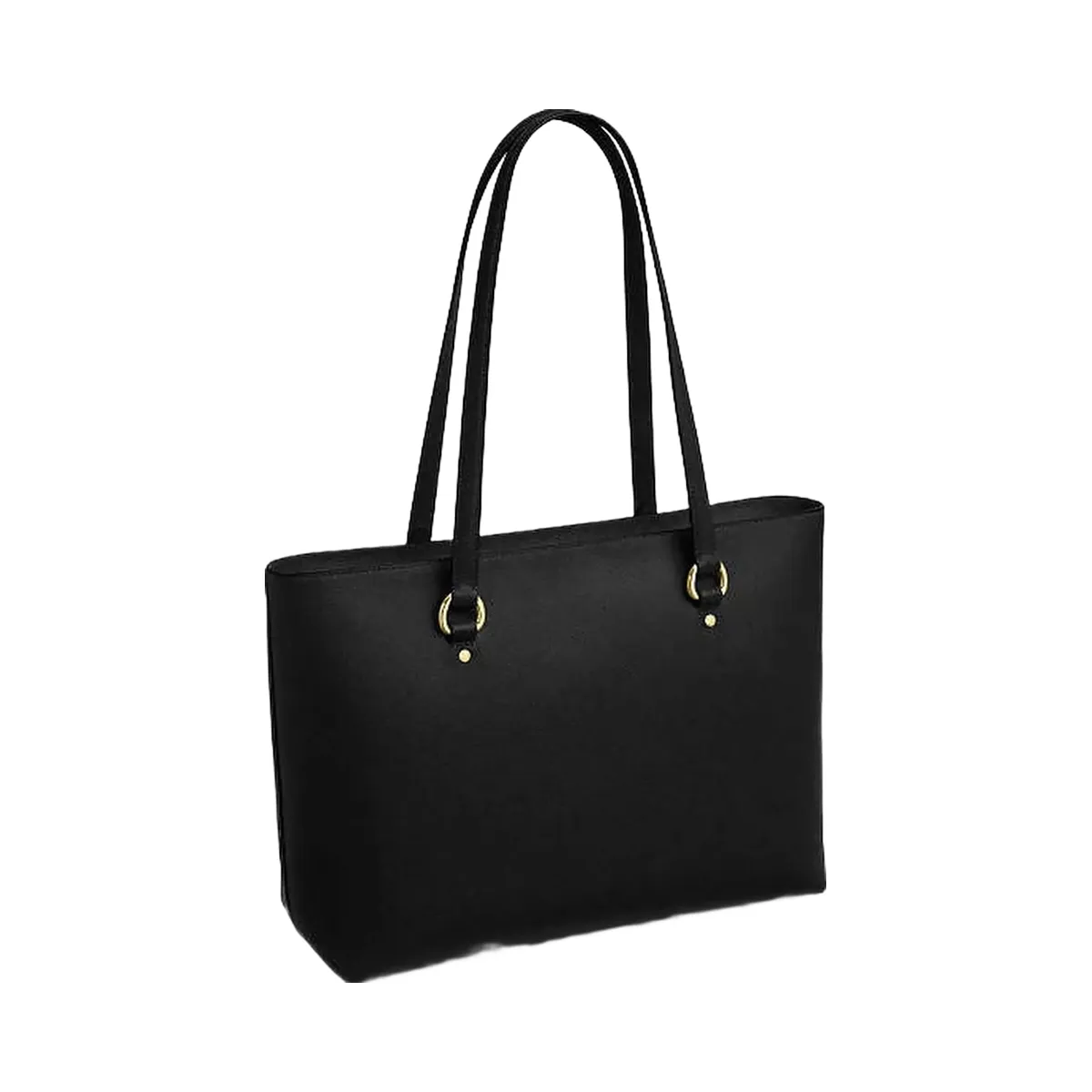 Coach Station Tote Bag Crossgrain Leather-Gold-Black