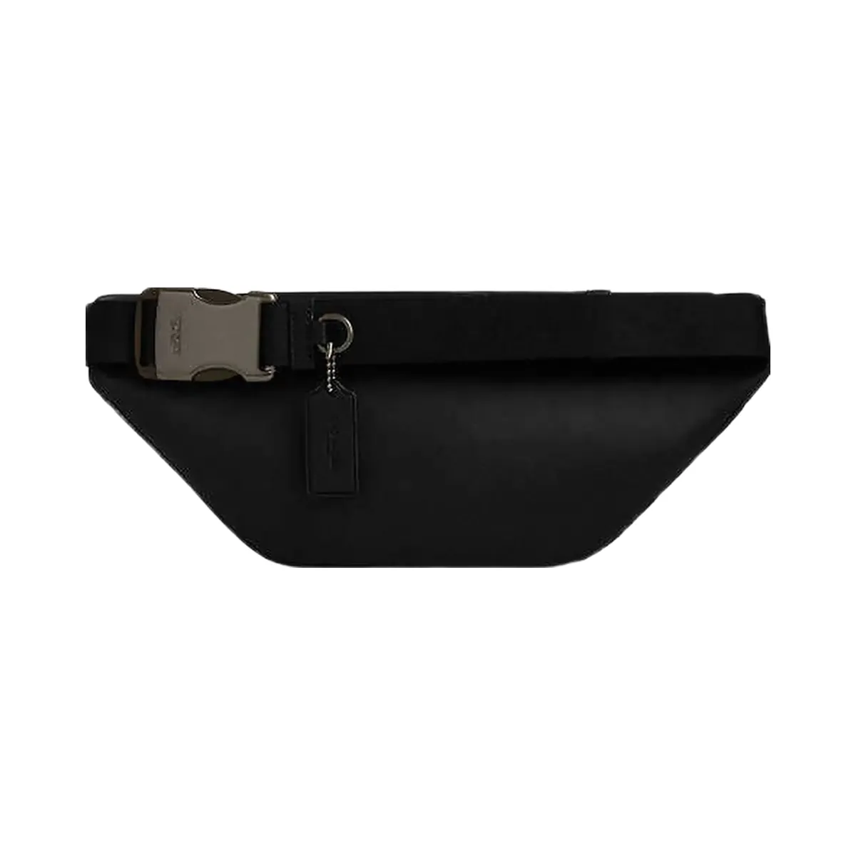 Coach Racer Small Belt Bag In Signature Canvas Signature Canvas-Gunmetal-Charcoal-Black