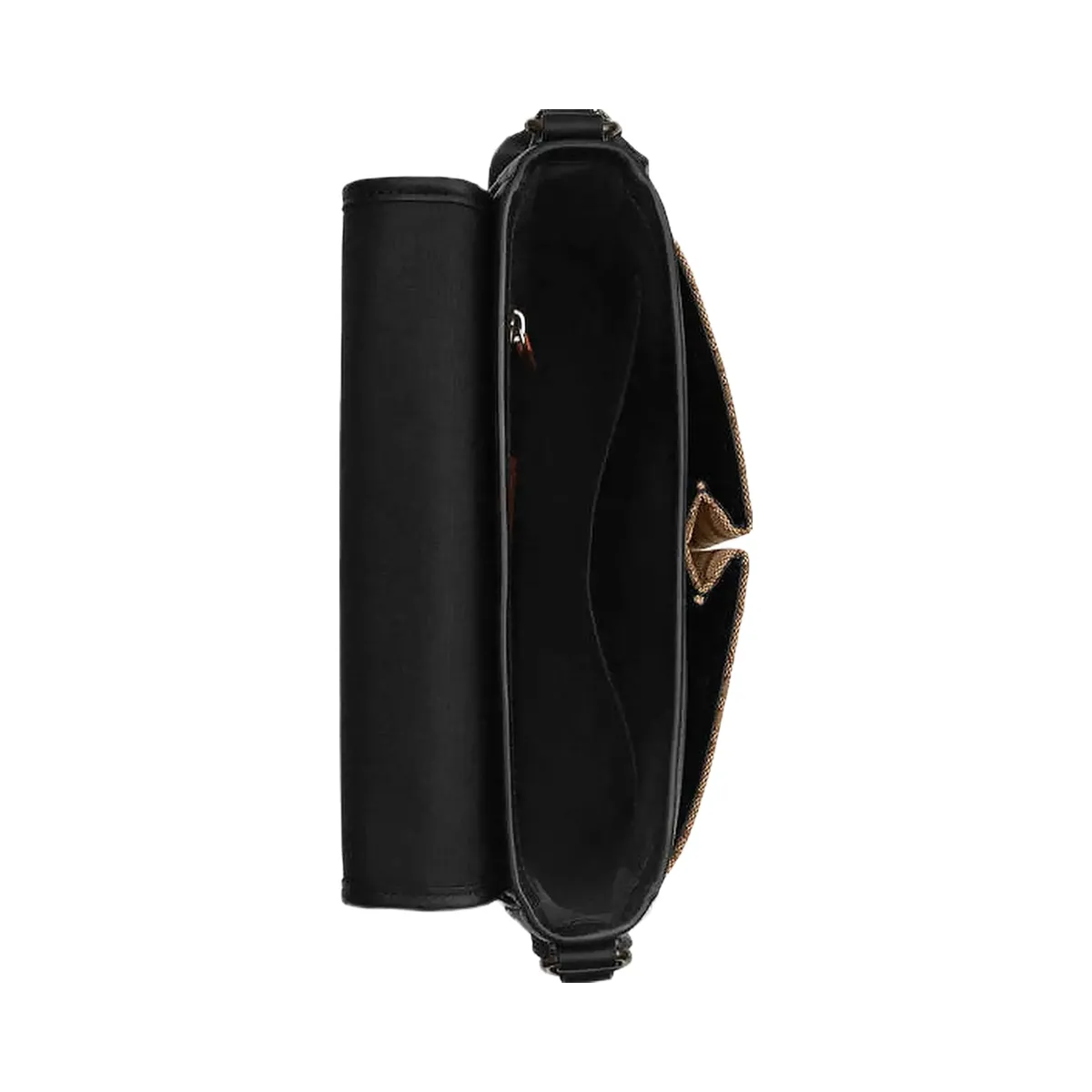 Coach Sprint Map Bag 25 In Signature Jacquard Signature Jacquard-Qb-Tan-Black