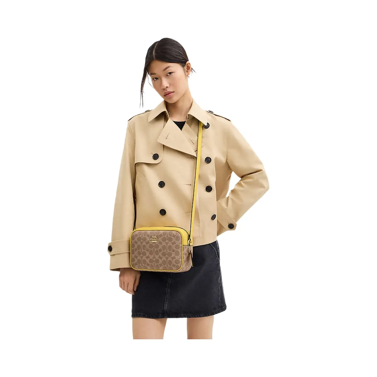 Coach Jamie Camera Bag In Signature Canvas Signature Canvas-Im-Tan-Yellow