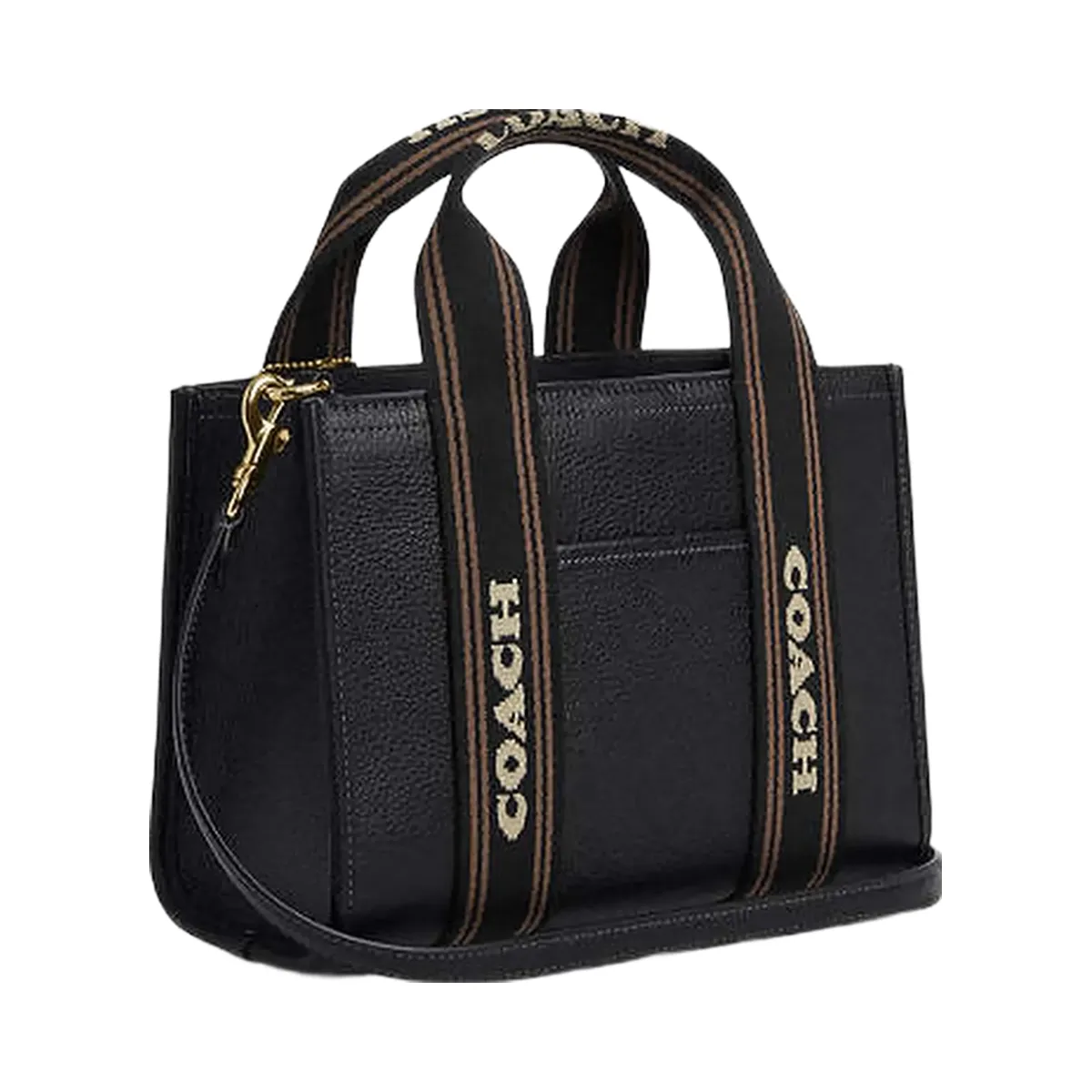 Coach Smith Tote Bag 24 Pebbled Leather-Gold-Black Multi