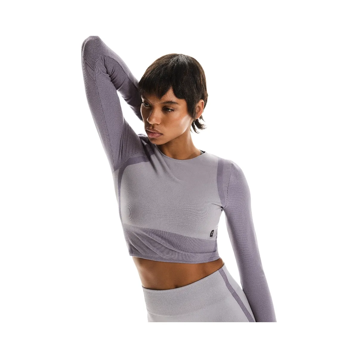 On Studio Knit Long-T Crop Lilac | Cosmos