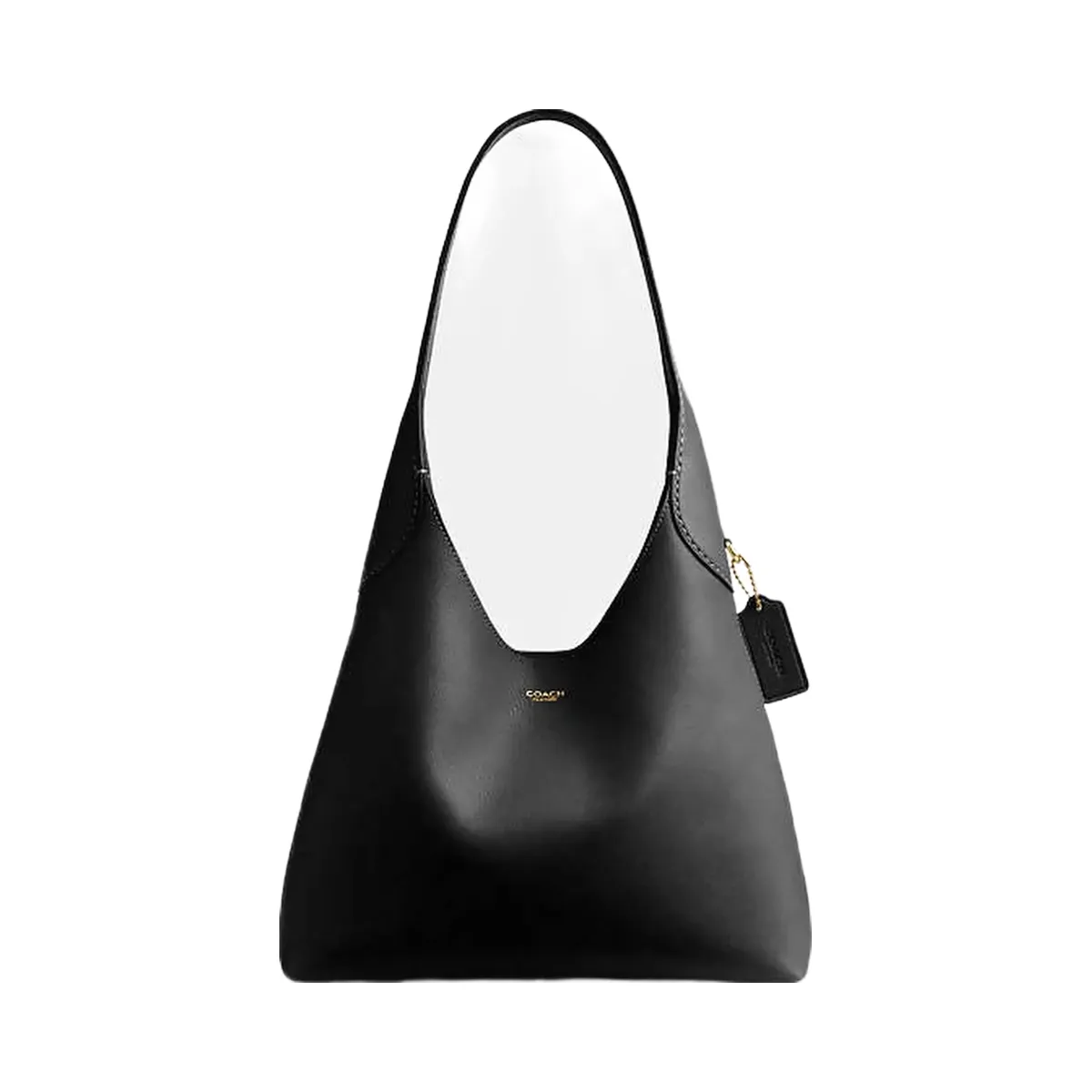 Coach Brooklyn Shoulder Bag 28 Natural Grain Leather-Brass-Black