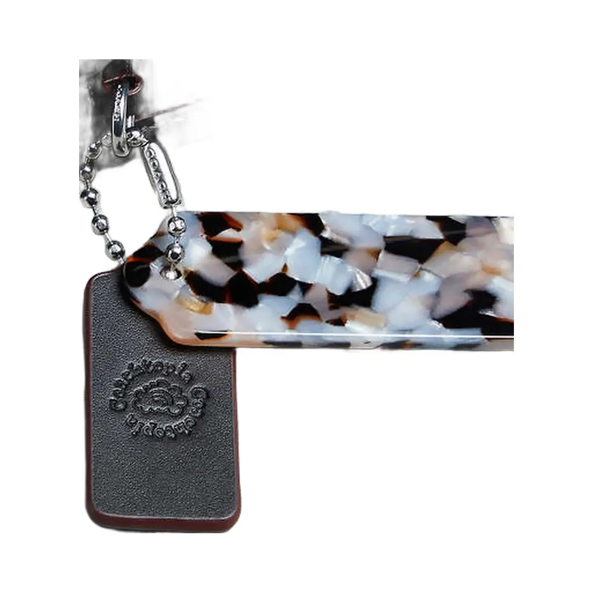 Coach Mini Warner Tote Bag Charm In Signature Canvas Signature Canvas-Qb-Tan-Black