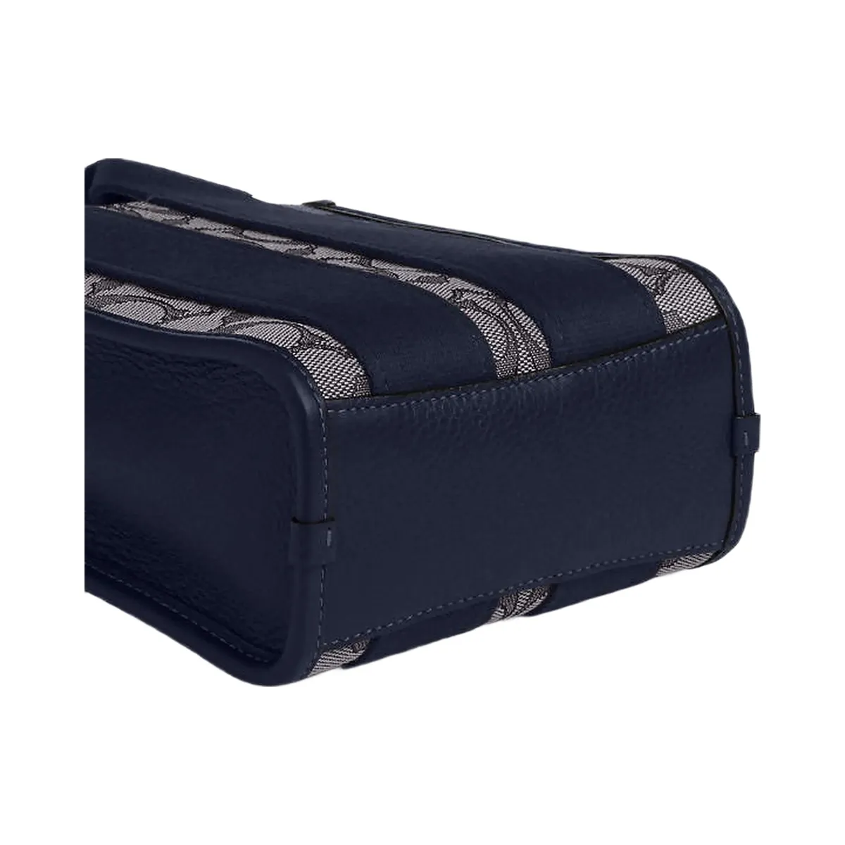 Coach Smith Mini Tote Bag In Signature Jacquard Signature Jacquard-Gold-Navy-Midnight Navy
