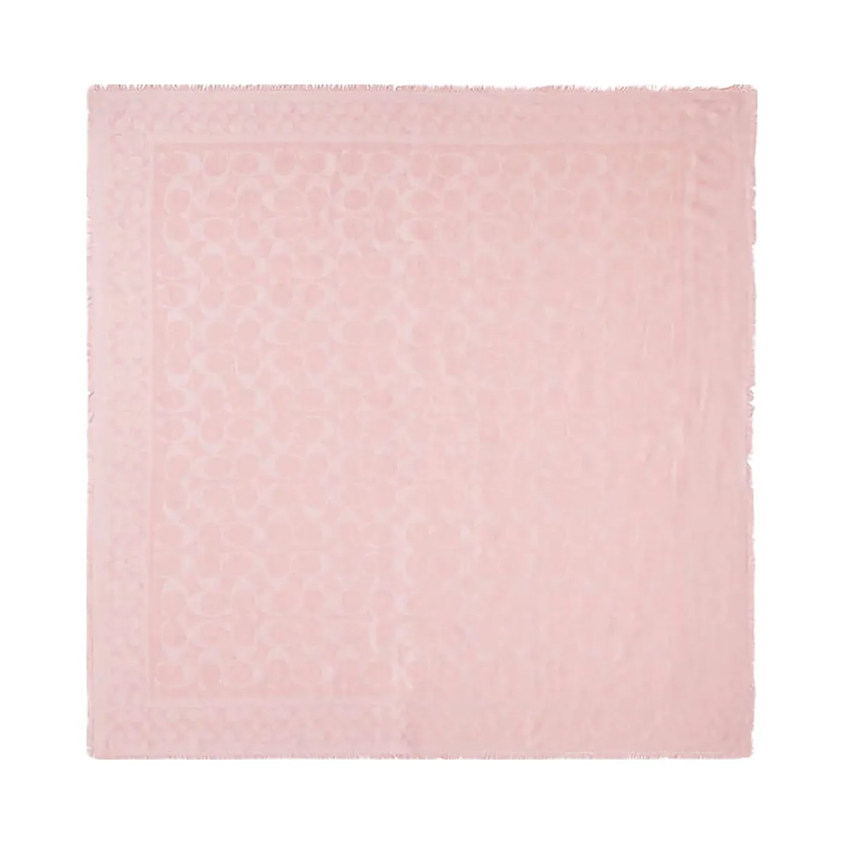 Coach Signature Oversized Square Scarf Dusty Pink