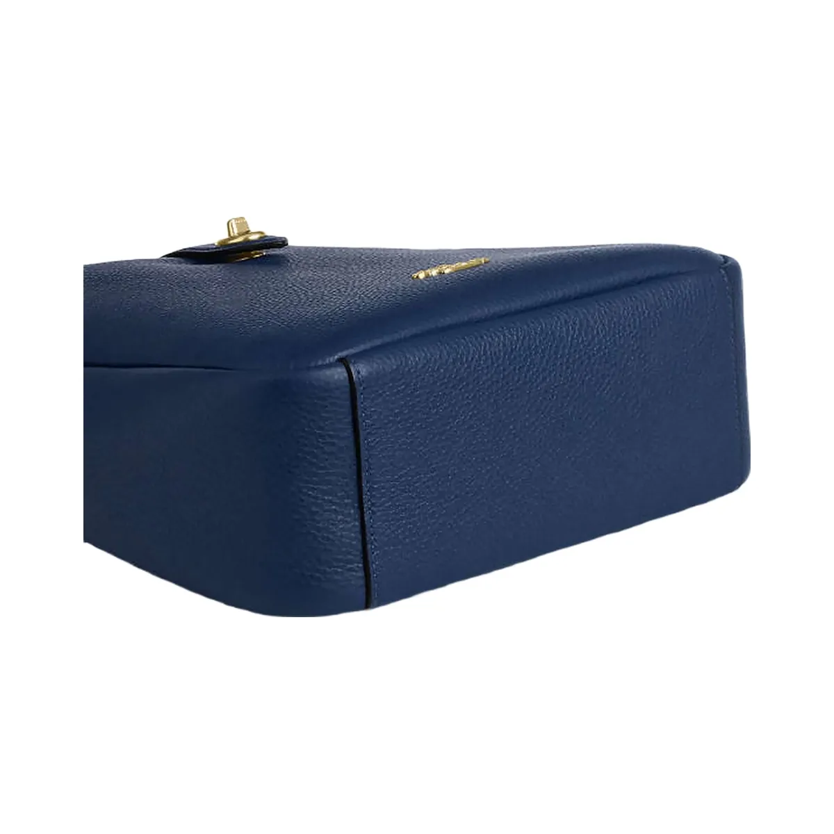 Coach Hadley Convertible Crossbody Bag Pebbled Leather-Gold-Deep Blue