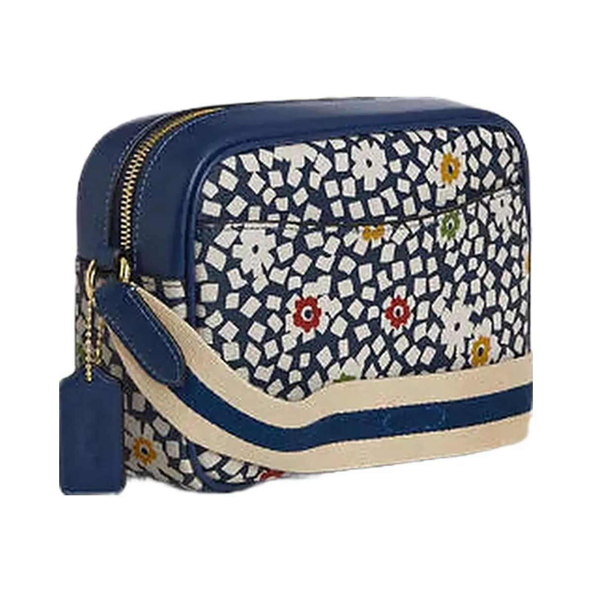 Coach Jamie Camera Bag With Floral Print Gold-Deep Blue Multi