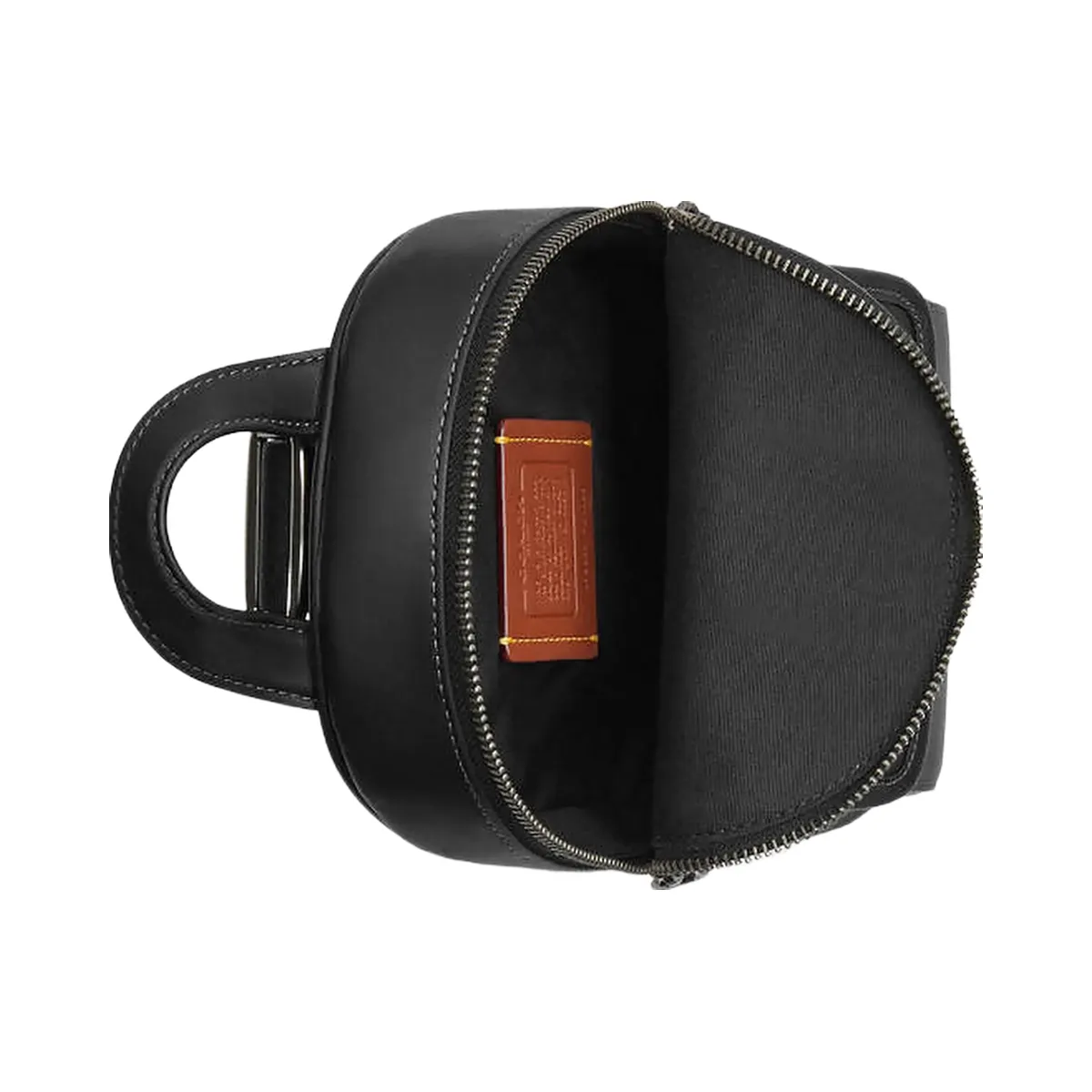 Coach Small Turnlock Sling Pack Smooth Leather-Gunmetal-Black