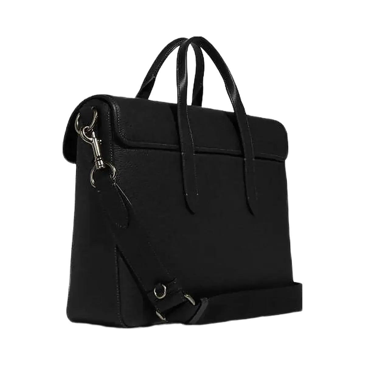 Coach Sullivan Portfolio Brief Pebbled Leather-Gunmetal-Black
