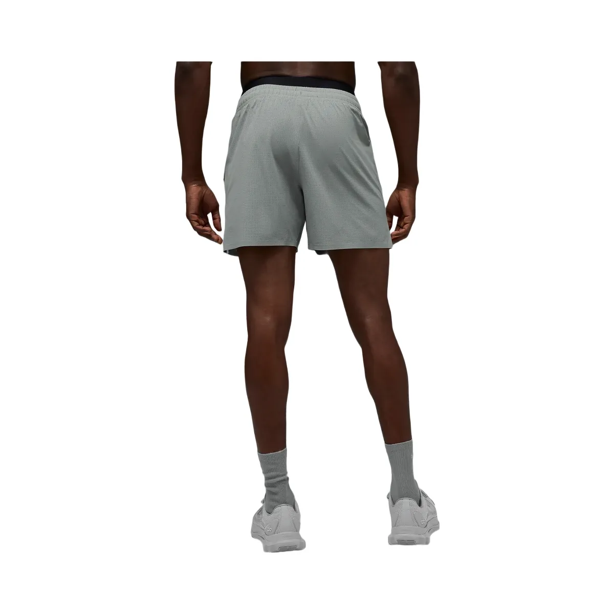 Alo Men's 5" Traction Running Shorts - Lunar Grey