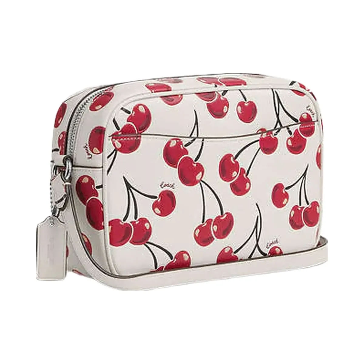 Coach Jamie Camera Bag With Cherry Print Silver-Chalk Multi