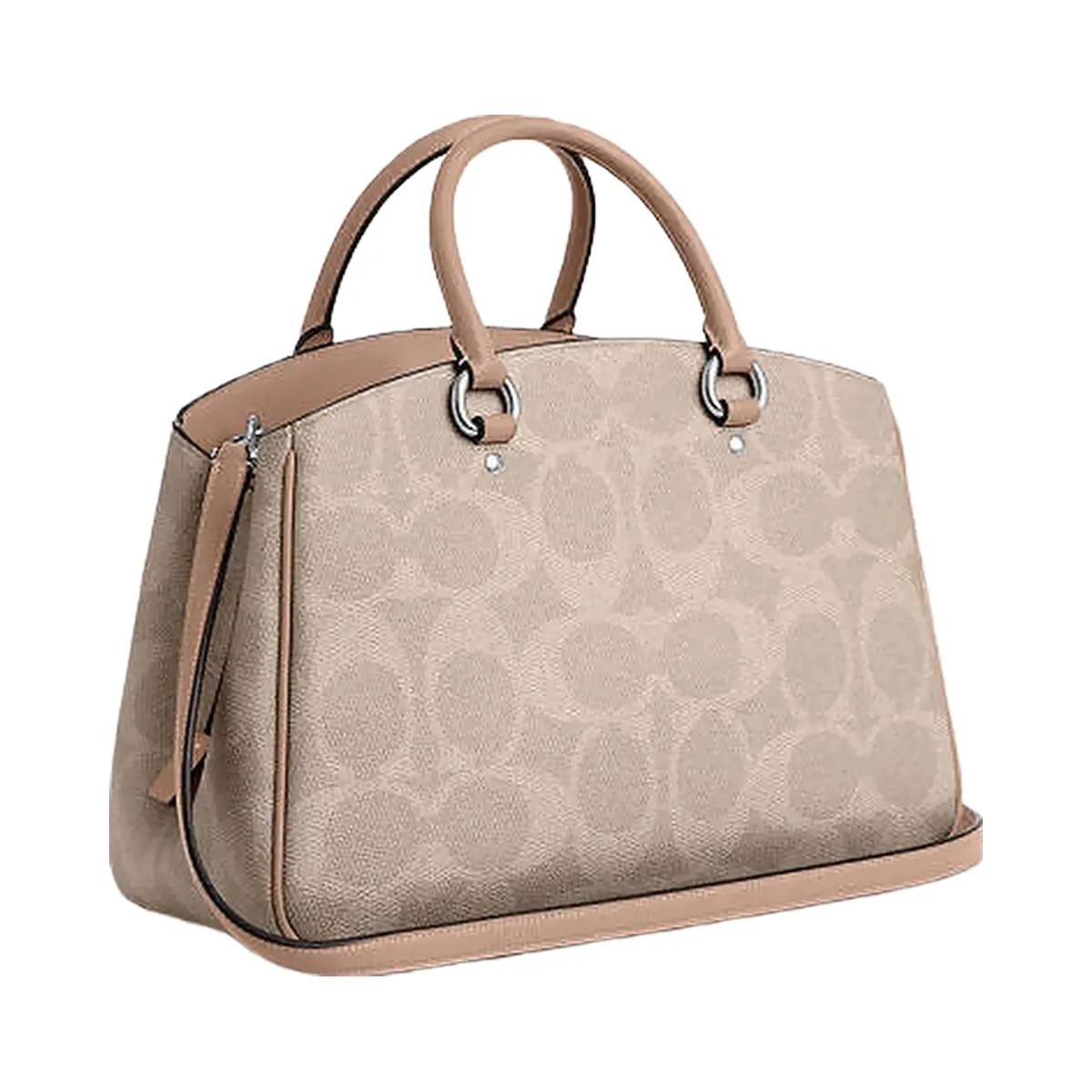 Coach Savannah Carryall Bag In Signature Canvas Signature Canvas-Silver-Sand-Taupe