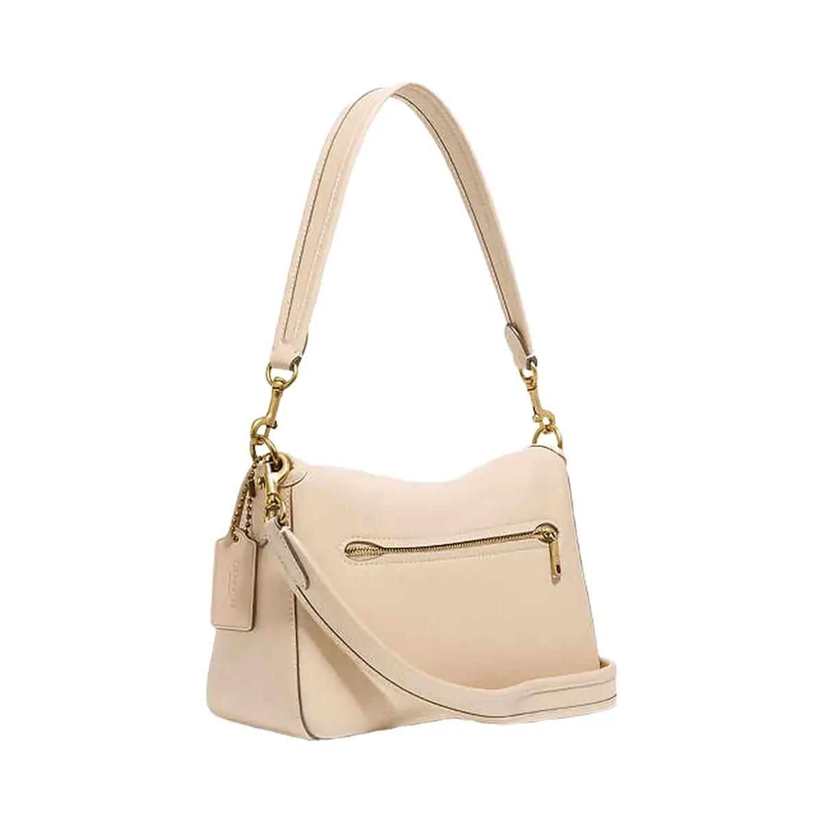 Coach Soft Tabby Shoulder Bag Smooth Leather-Brass-Ivory