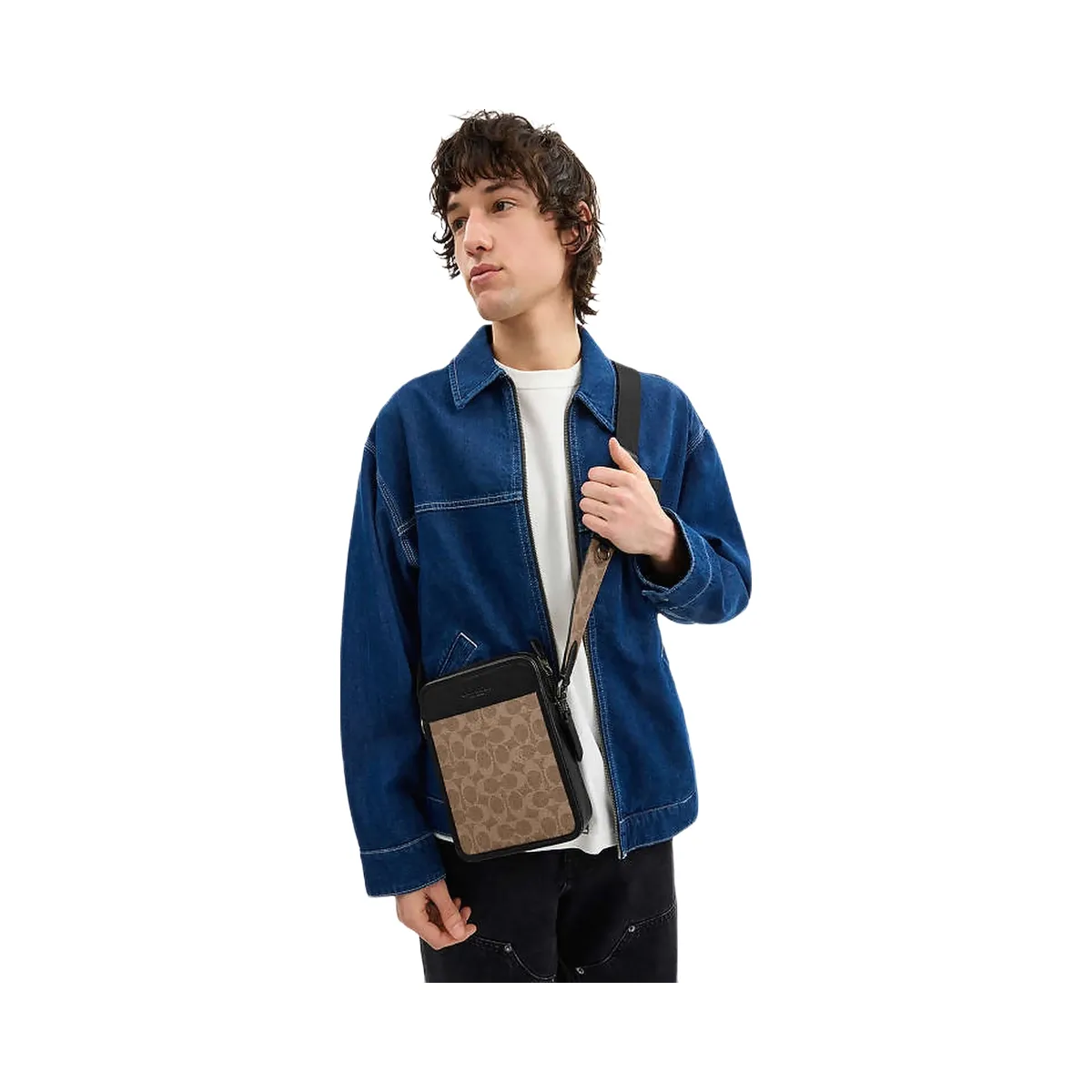 Coach Sullivan Crossbody Bag In Signature Canvas Signature Canvas-Qb-Tan-Black