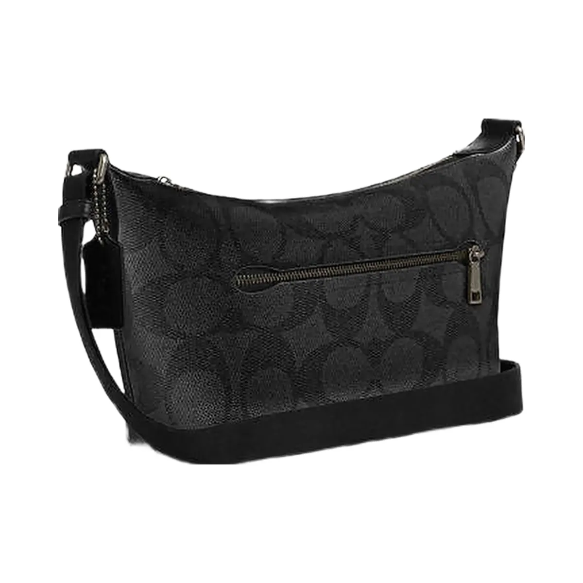 Coach Small Turnlock Sling Pack Smooth Leather-Gunmetal-Black