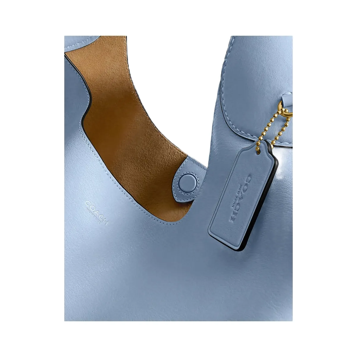 Coach Brooklyn Shoulder Bag 39 Smooth Leather-Brass-Bluebell