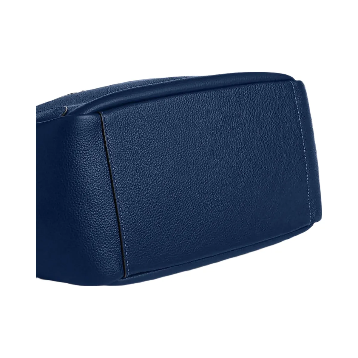 Coach Hadley Turnlock Tote Bag Pebbled Leather-Gold-Deep Blue
