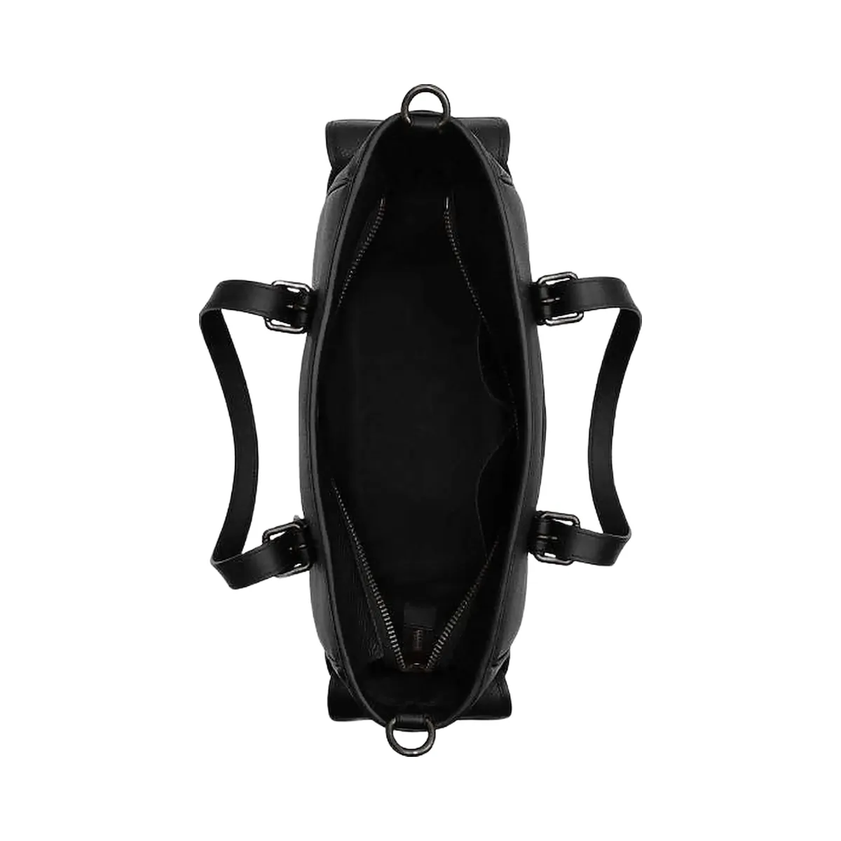 Coach Sprint Tote Pebbled Leather-Black Copper Finish-Black-Black