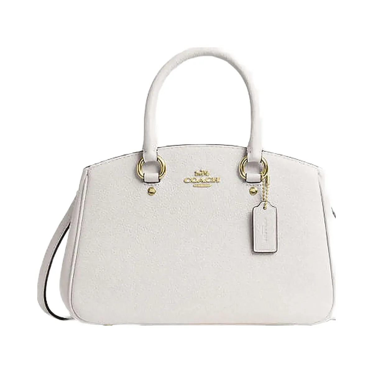 Coach Savannah Small Carryall Bag Pebbled Leather-Gold-Chalk