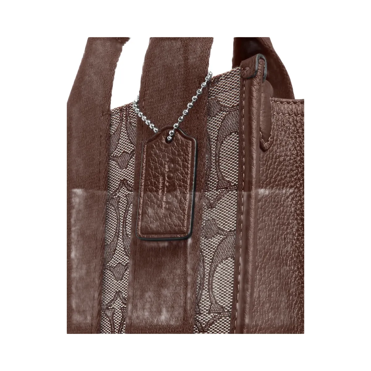 Coach Smith Mini Tote Bag In Signature Jacquard Signature Jacquard-Silver-Oak-Maple