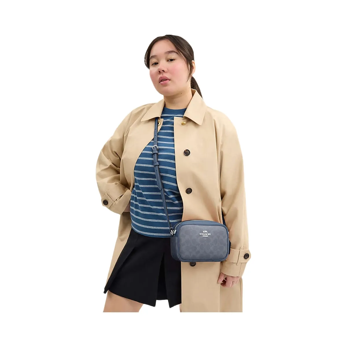 Coach Mini Jamie Camera Bag In Signature Canvas Signature Canvas-Silver-Chambray