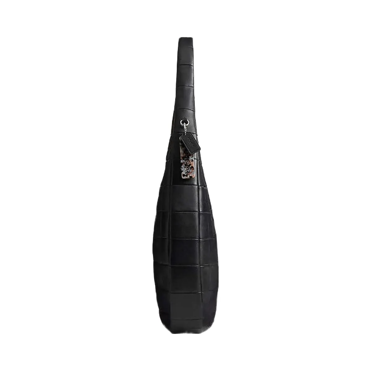 Coach Alter/Ego Large Crescent Shoulder Bag In Checkerboard Upcrafted Leather Black
