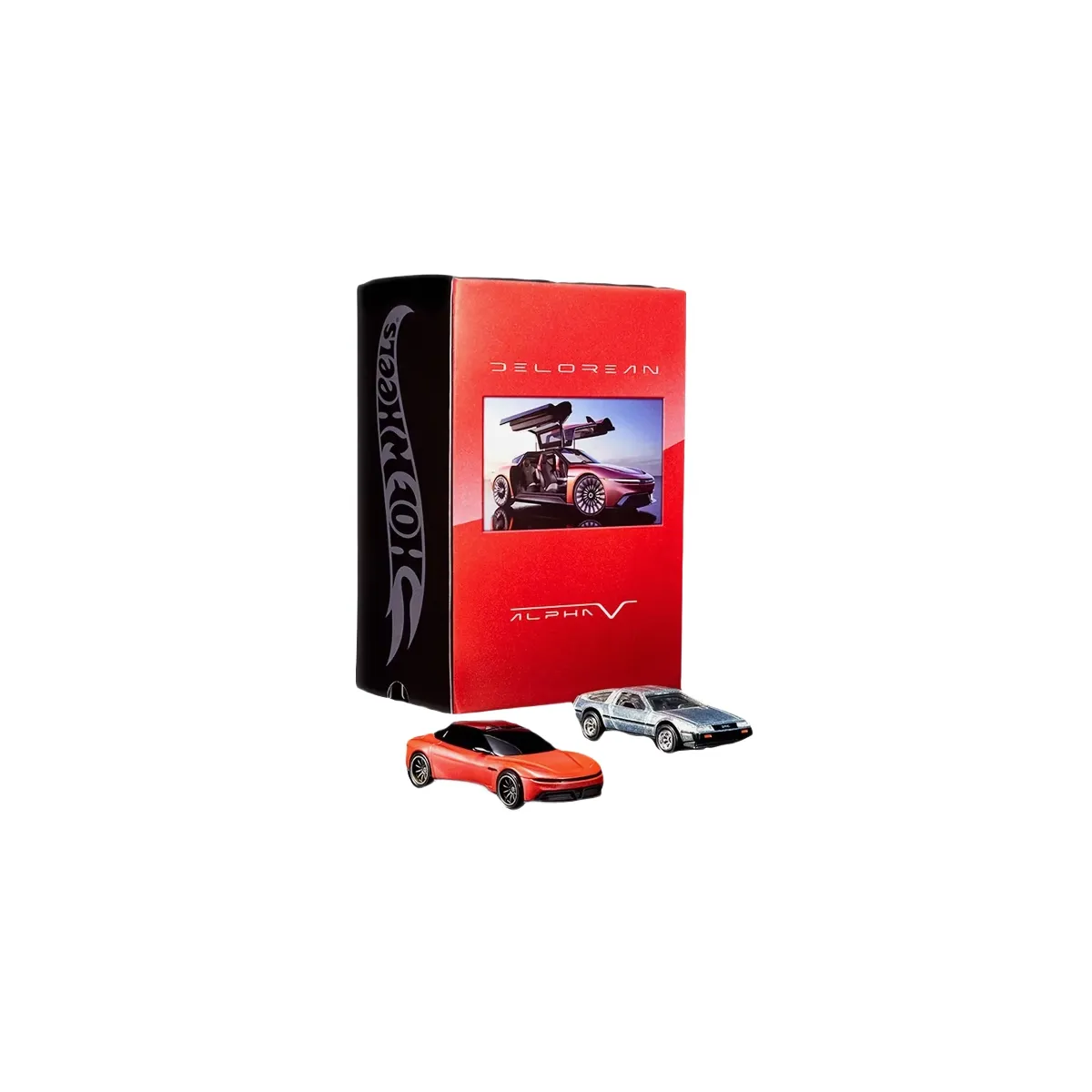 Hot Wheels X Delorean Dmc-12 & Alpha5 Collector Set